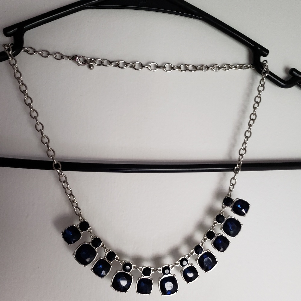 Short Cobalt Blue Statement Necklace